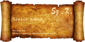 Szeicz Kanut névjegykártya